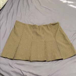 Plaid Beige Mini Skort